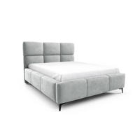 POLSTERBETT SENTO, 180x200 cm, Doppelbett mit Bettkasten, Velourstoff, Frabe: Hellgrau - Hellgrau, Holz/Textil (180/200cm)