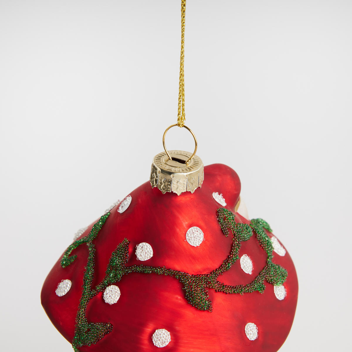 GLASKUGEL Mushroomi, Rot, 10.5 x 8.6 x 7.4 cm, Dekorative Weihnachtsdeko - Rot, Glas (8.6/10.5/7.4cm) - home&you