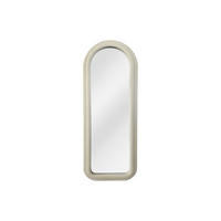 WANDSPIEGEL - 60 cm x 3 cm - Samt - Cremefarben RISALI - Creme, Textil (60/160/3cm) - Vente-Unique