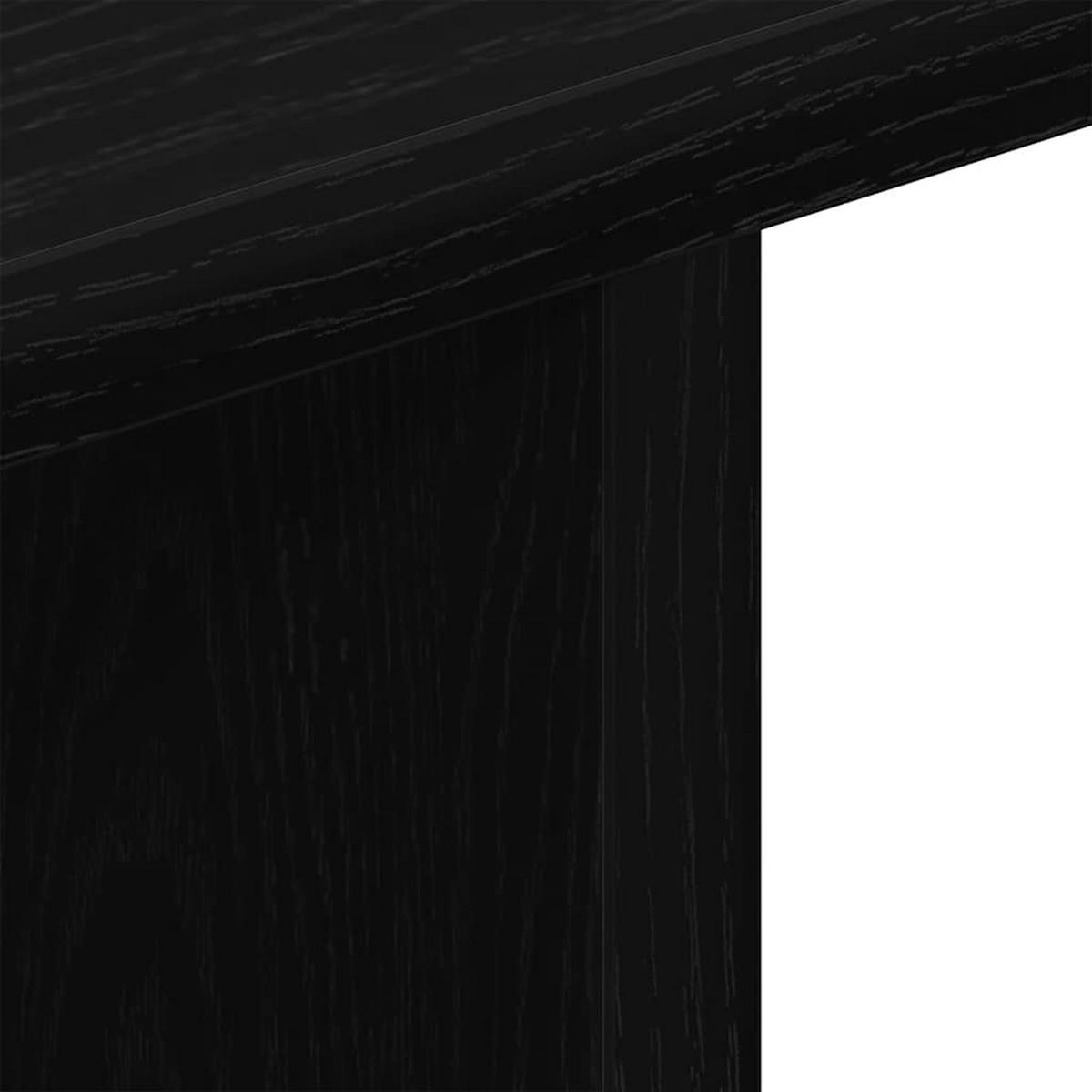 TV-SCHRANK Mit Rollen Schwarz Eichen-Optik 80/40/45 Cm - Schwarz, Holzwerkstoff (40/45/80cm) - vidaXL