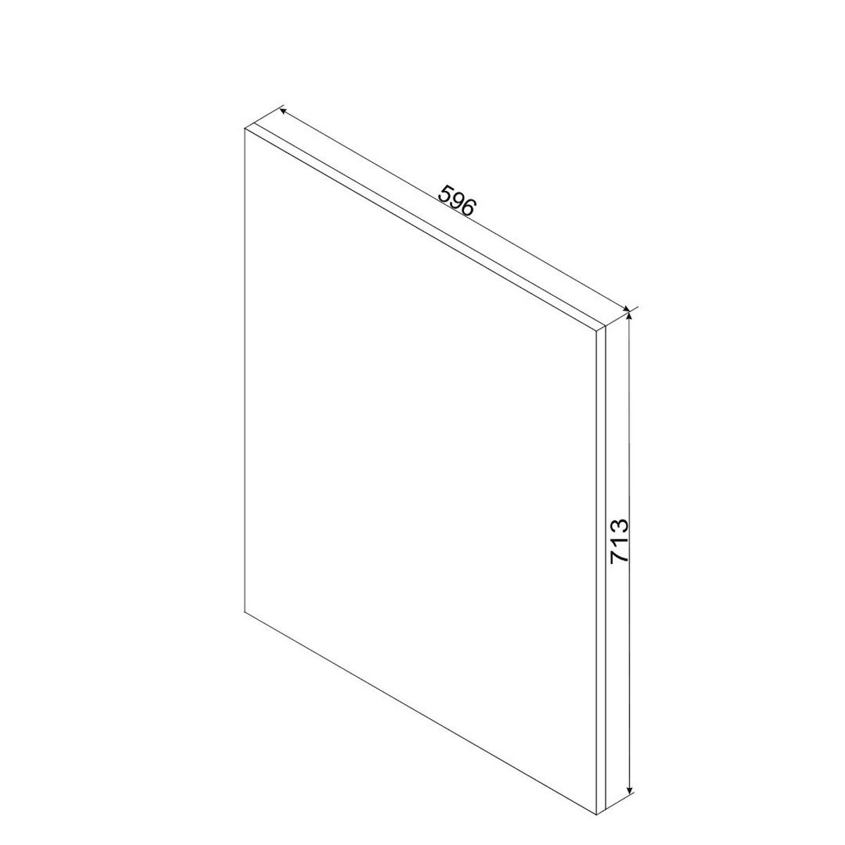 GESCHIRRSPÜLEFRONTEN - FZ 60 PU ( S2100/62 ) - KATE -Zeitlose Küchenoptik - Schwarz, Holz/Metall (59.6/71.3/1.9cm) - ROYAL24_MARKT