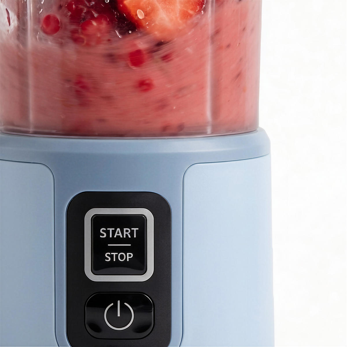 TRAGBARER kabelloser Mini-Mixer MOOTH16 in Blau - Blau, Metall (8.2/26.6/9.2cm) - HKoenig