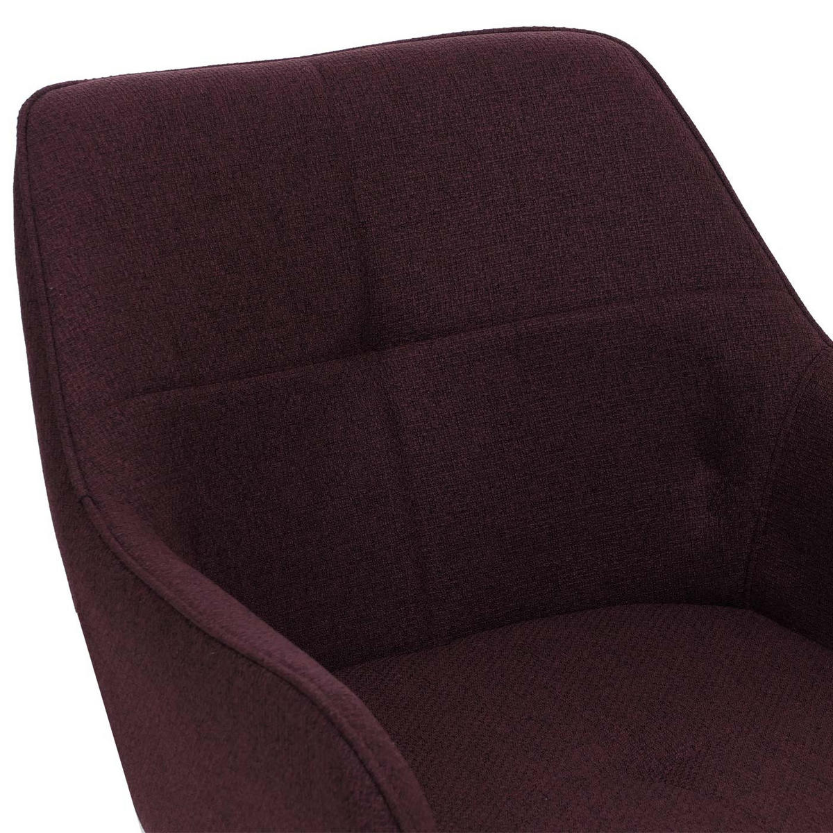 JÍDELNÍ ŽIDLE Černá, Bordeaux, sada 2 ks - bordeaux/černá, textil (53/80/59cm) - MCW