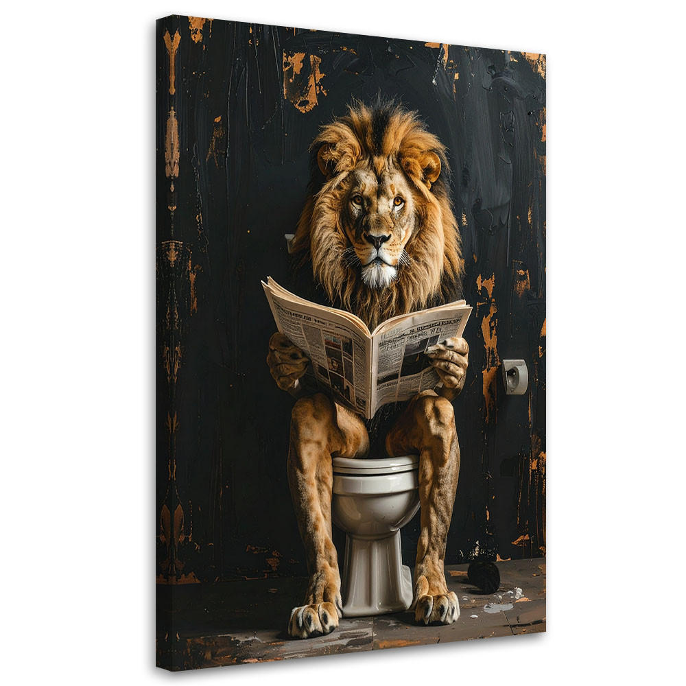 Feeby Leinwandbild Schwarz 60x90 cm