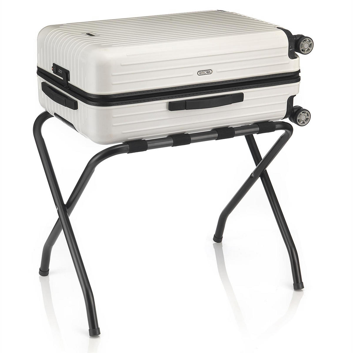 KOFFERSTÄNDER LUGGAGE - Schwarz, Metall (67/54/40cm) - CARO-Möbel
