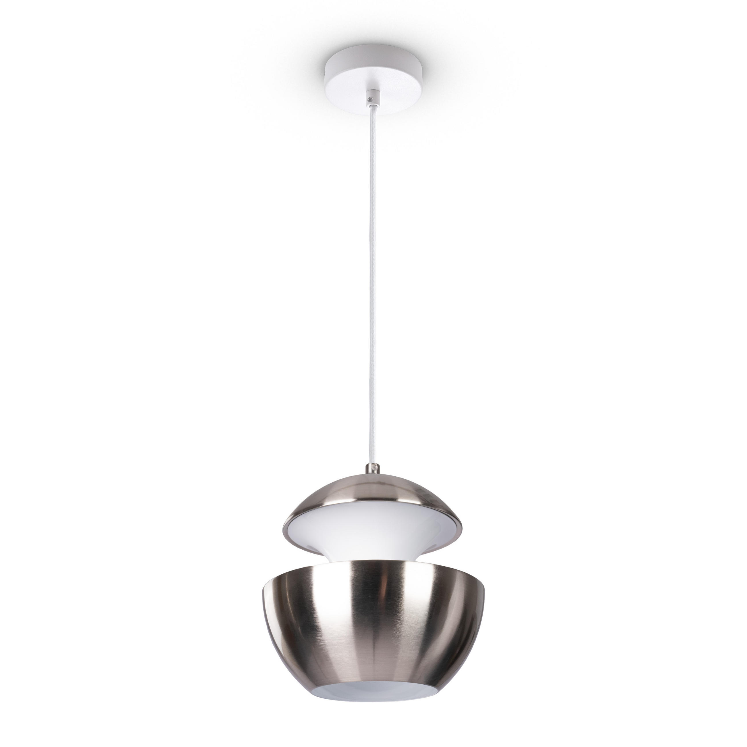 PENDELLEUCHTE Ben - Weiß/Grau, Metall (20/20/20cm) - Paco Home