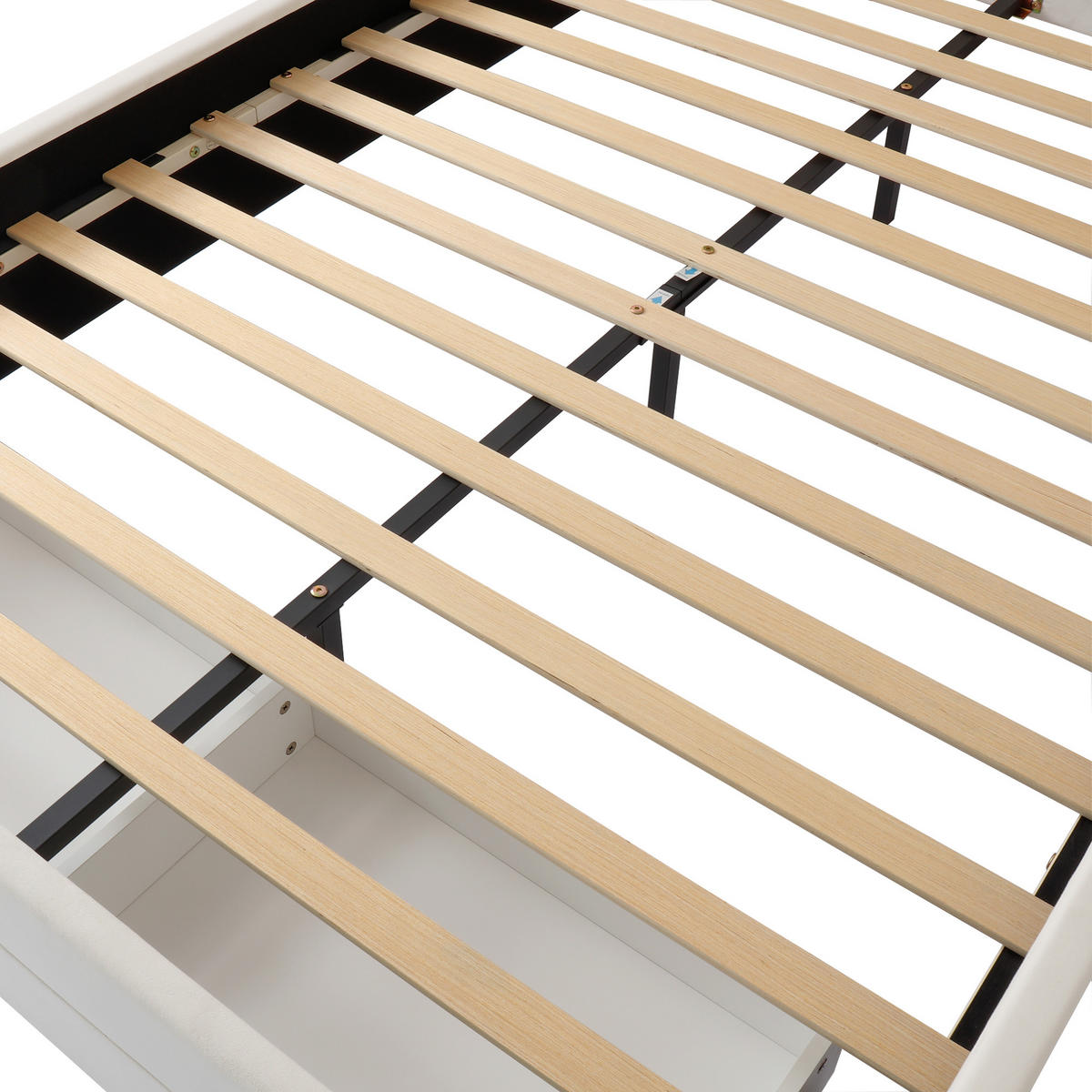 SPIELBETT 140/200 cm mit Rutsche und LED, DE-41740, in Beige - Beige, Holzwerkstoff (140/200cm) - ComfortXL