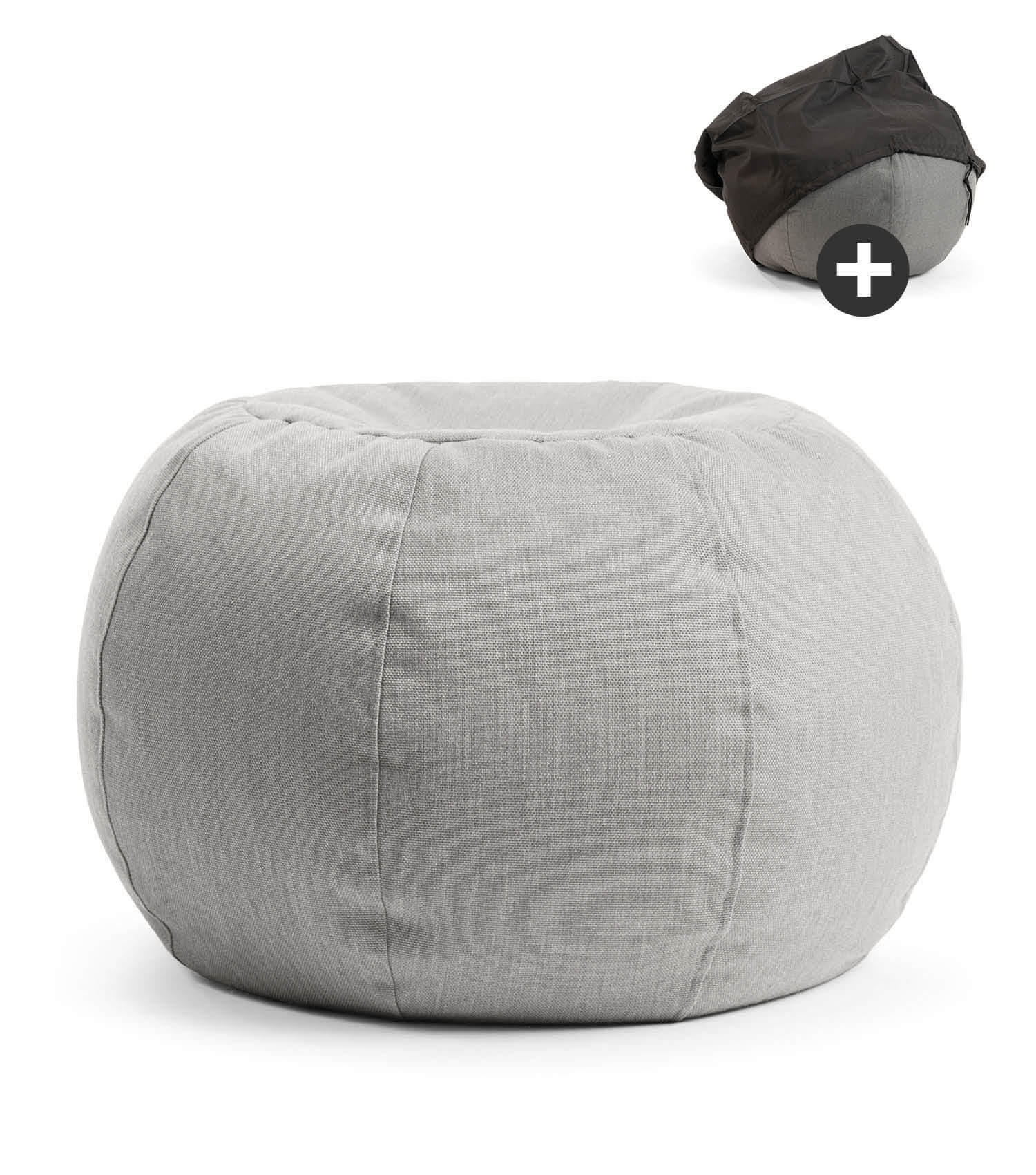 OUTDOOR POUF Der Kugelige - Grau, Textil (60/40/60cm) - Mokebo