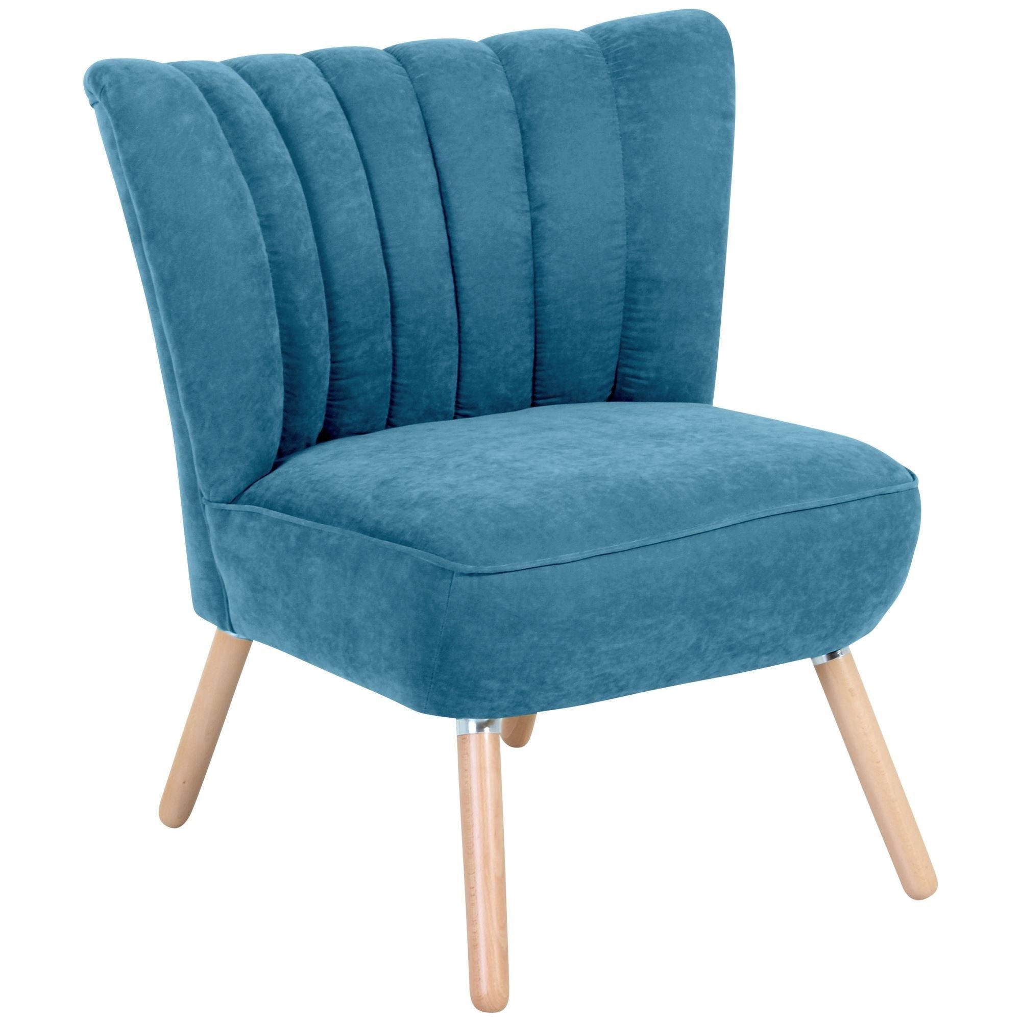58aufmkessel Sessel Buche, Blau 70x80x66 cm