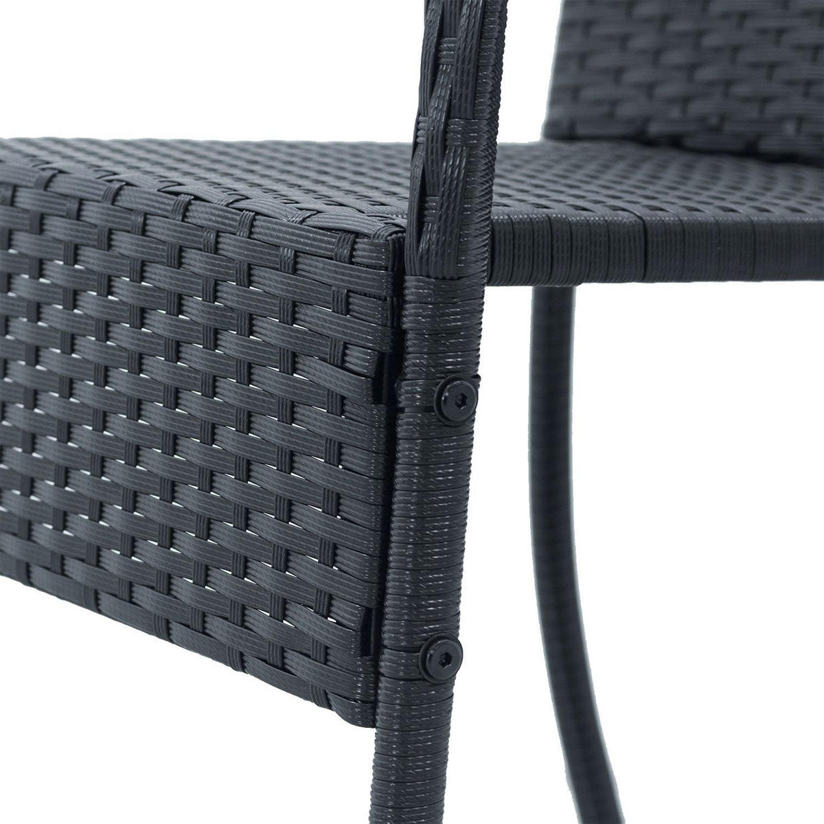 GARTENSTÜHLE Yoro 6er-Set - Schwarz, Kunststoff (50/90/50cm) - Juskys