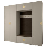 GARDEROBEN-SET 236,7/250/47 - Kaschmir/Goldfarben, Holz/Kunststoff (250/236.7/47cm) - Abiks Möbel