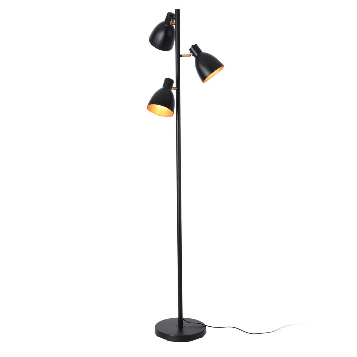 STEHLEUCHTE Witney - Schwarz, Metall (25/25/154cm) - lux.pro