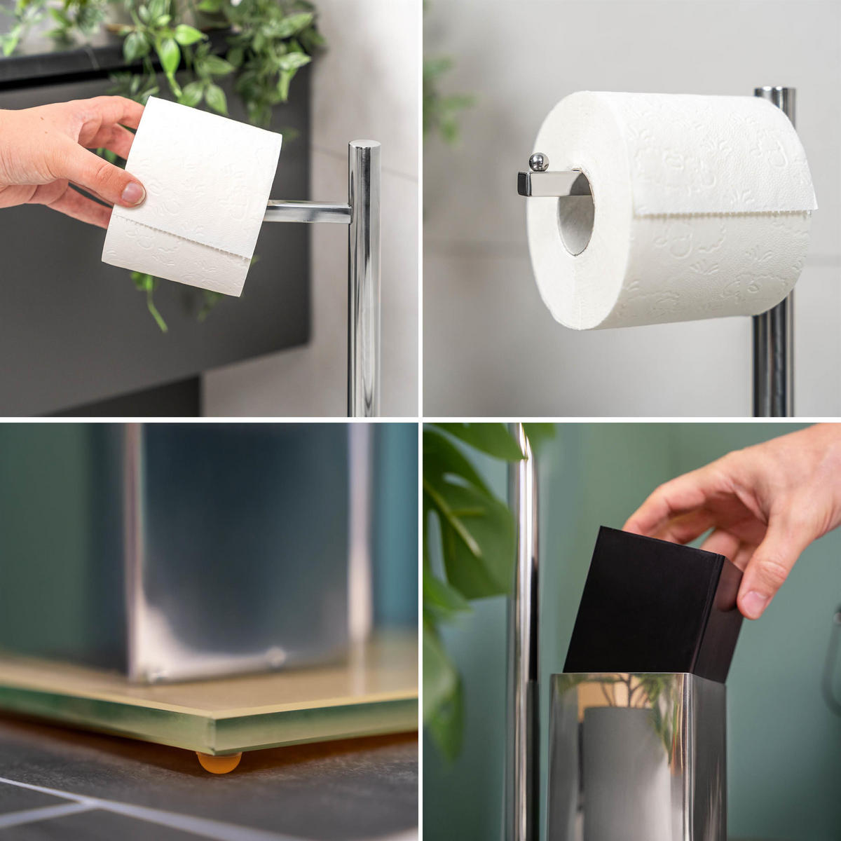 STAND-WC-GARNITUR, braun - Braun, Metall (20/70/20cm) - bremermann