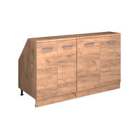 KUHINJSKI ORMAR ZA KOSINE KROVA R-Line Hrast zlatnog tona 140 cm Set od 2 korpusa ormara, dubina 60 cm - hrast medunac, drvni materijal (140/83.8/60cm) - Vicco