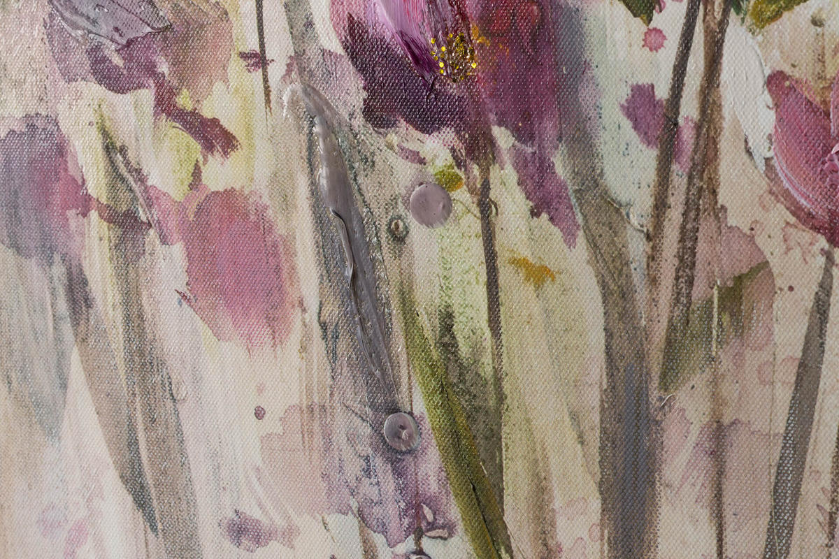 ACRYLBILD HANDGEMALT 120/60 cm - Pink, Holz/Textil (120/60cm) - KUNSTLOFT