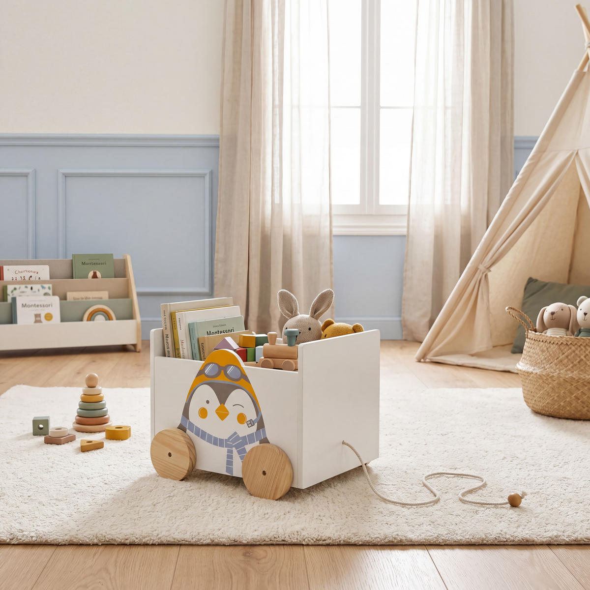 KINDER-AUFBEWAHRUNGSTRUHE Weiß 42/33,5/36 - Weiß, Holz (42/36/34cm) - Mobili Rebecca