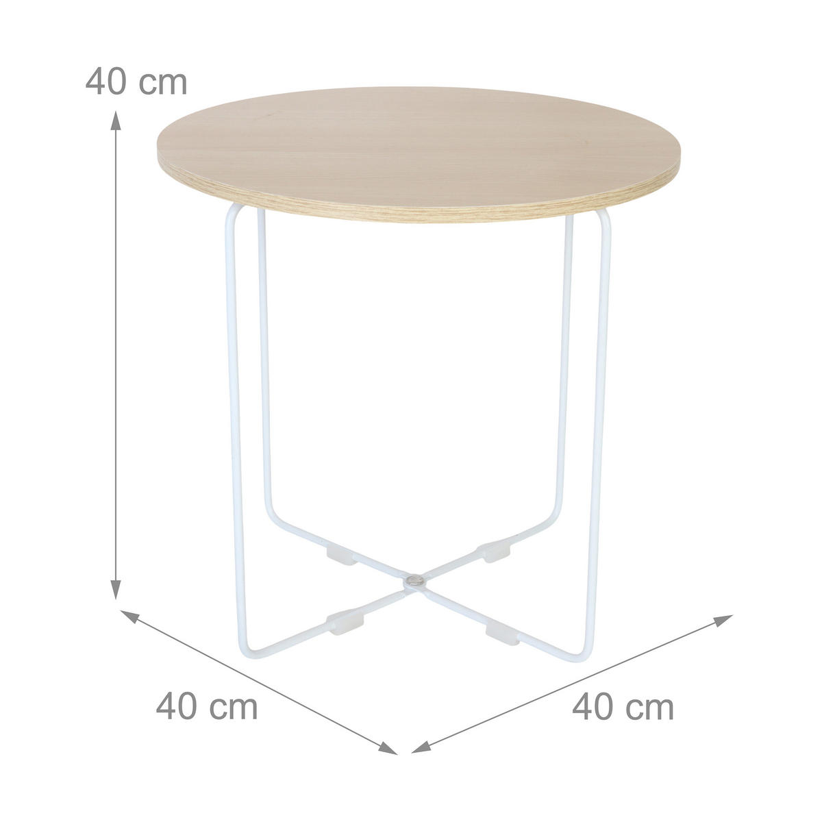 BEISTELLTISCH - Multicolor, Holzwerkstoff/Kunststoff (40/40/40cm) - Relaxdays