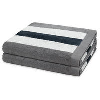 DUSCHTUCH Doubleface Stripes 2er-Set - Grau, Textil (70/140cm) - Ross