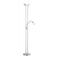 LED STEHLEUCHTE Nickel matt Silber - Silberfarben, Glas (40/25.5/180cm)