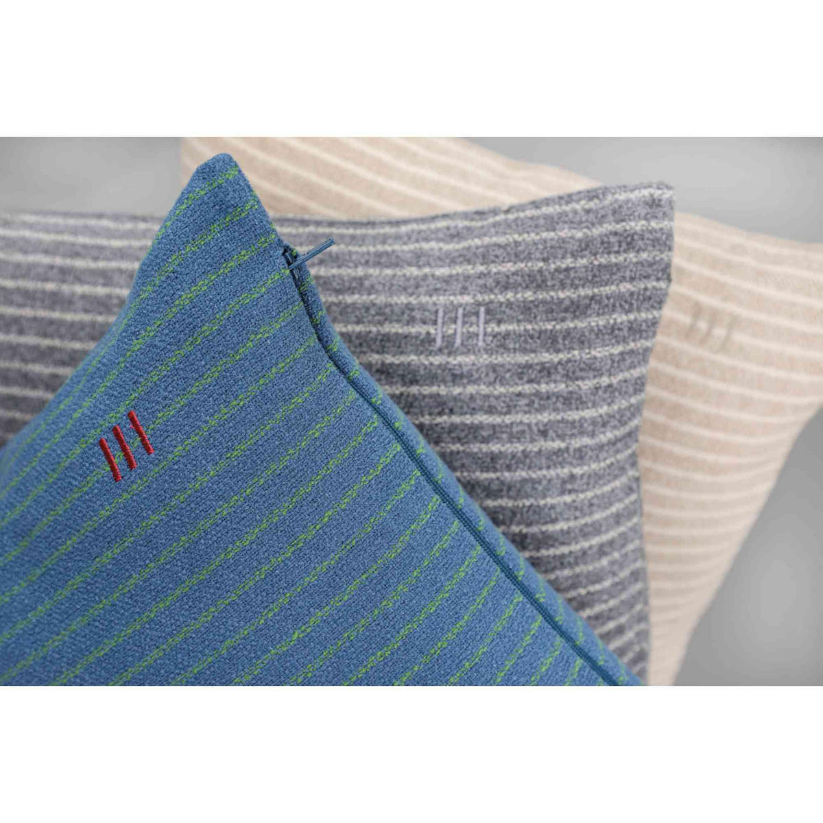 ZIERKISSENHÜLLE DEKOKISSENHÜLLE FUN STRIPE 2er Set - Blau, Textil (38/38cm) - Esprit
