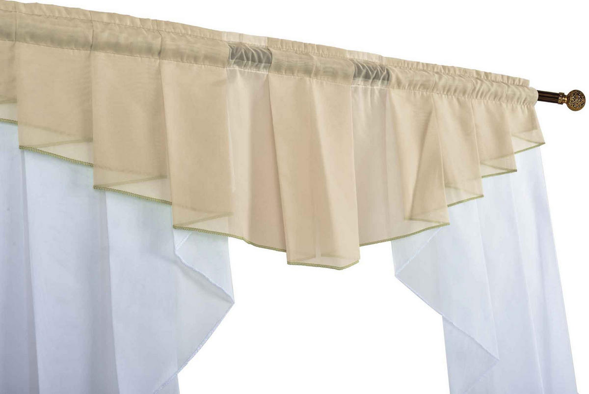 SCHEIBENGARDINE MEIßEN 100x100 cm Sand - Sandfarben, Textil (100/100cm) - Gardinenbox