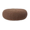 STRICK-POUF braun, Bodenkissen rund 70/70/23 cm - Braun, Textil (70/23/70cm) - Homescapes