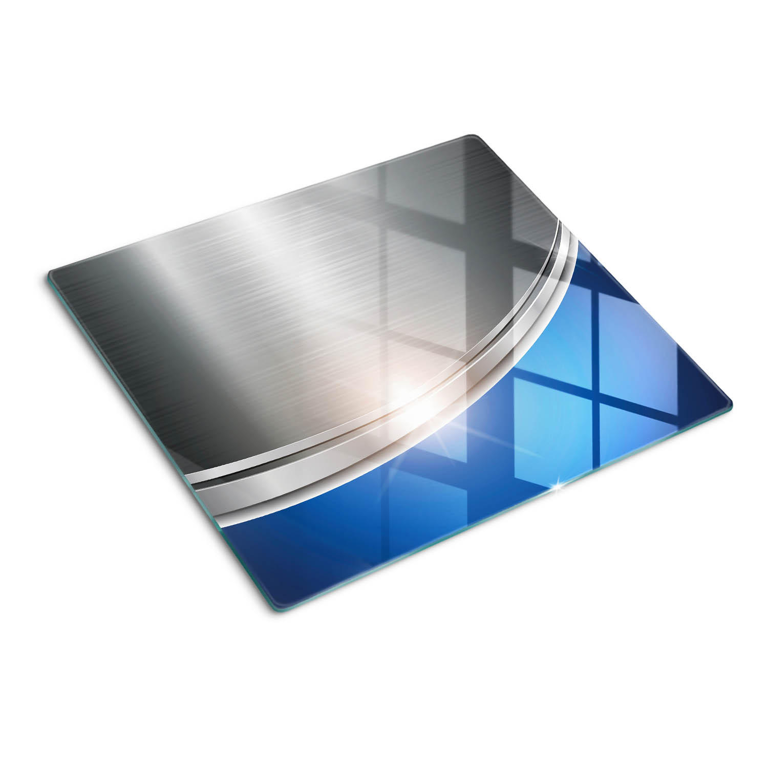 GLASPLATTE 60x52 cm Textur - Blau, Glas (60/0.4/52cm) - TULUP