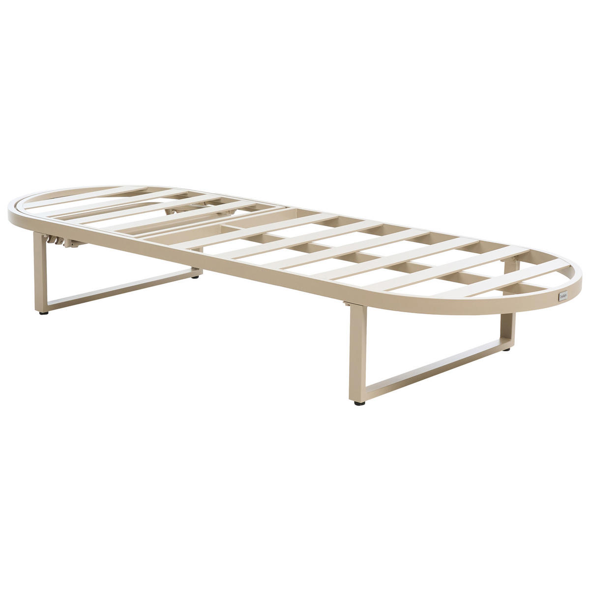 ȘEZLONG cu pernă metal bej Roncolo - bej/negru, metal (128/40/70cm) - Beliani