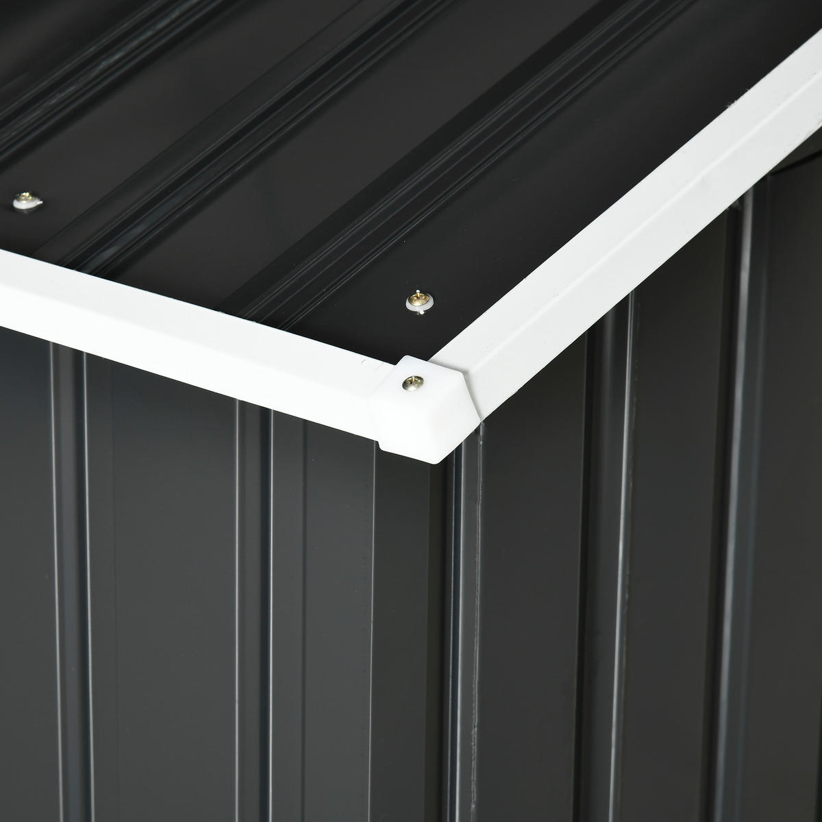 METALLSCHUPPEN für Rasenmähroboter, rostfreie Garage, 86 x 100 x 63cm, Grau - Dunkelgrau, Kunststoff/Metall (100/63/86cm) - Outsunny