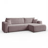 ECKSOFA Gepolstertes PRESTIGE XL mit Schlaffunktion und Bettkasten, Poso 27 - Rosa, Textil (277/143cm) - Lookway