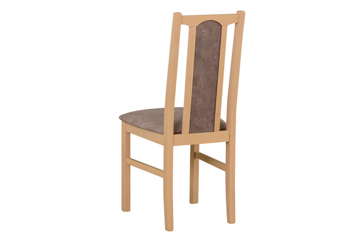 STUHL KOLGA (6er Set) - Braun/Sonoma Eiche, Holz (43/94/40cm) - Leaf Design