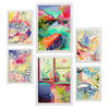 POSTER Set Mit 6 Essenz Der Natur In Kulissen Abstracts Ästhetische Dekorative Gemälde Für Ihr Wohnzimmer, Schlafzimmer, Zuhause A3 & A4 Weißer Rahmen - Weiß, Papier (29/3cm) - Nacnic