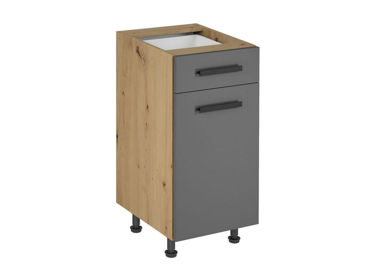 UNTERSCHRANK 40 cm – Nexa D40S1 – Beige / Push-to-Open Mechanismus - Beige, Holzwerkstoff (40/82/47cm) - ROYAL24_MARKT