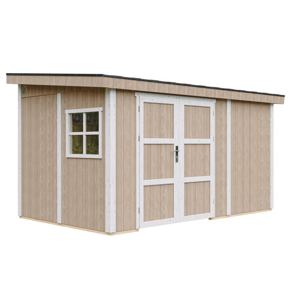 Timbela Gartenhaus Hellbraun 236x231x368 cm