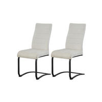 SCHWINGER-STUHL 2er Set Stockholm Stühle in Creme - gemütliches Design - B/H/T: 43x98x59 cm - Creme, Textil (59/98/43cm)