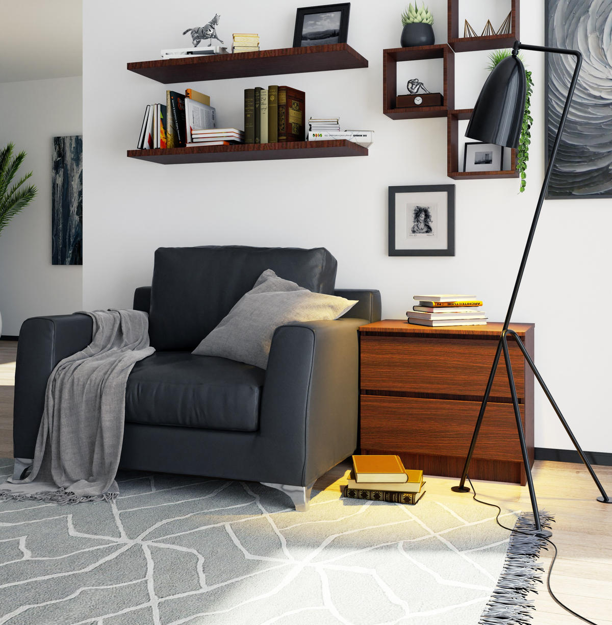 KOMMODE Dunkelbraun 55/60/40 - Dunkelbraun, Holzwerkstoff (60/55/40cm) - RAUMHIRSCH FURNITURE