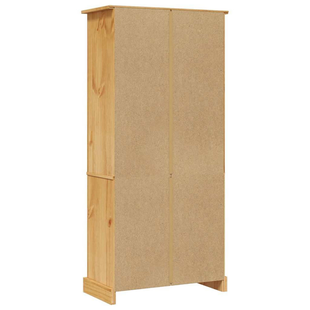BUFFETSCHRANK MEXIKO-STIL KIEFERNHOLZ 80X40X170 CM - Schwarz/Braun, Holz (40/170/80cm) - vidaXL