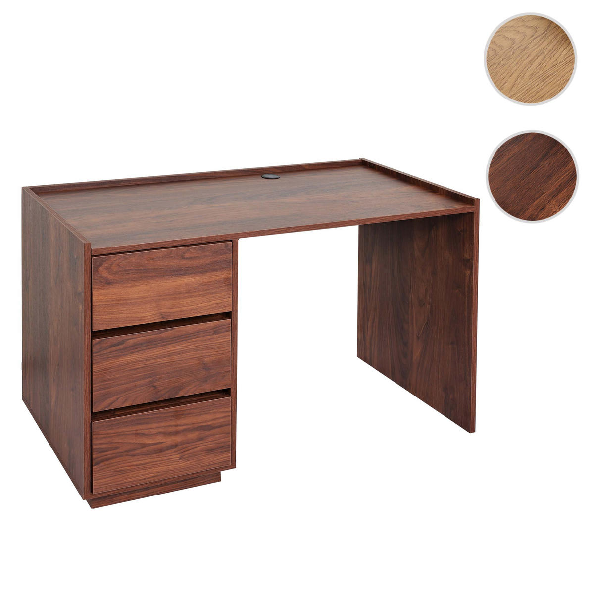 SCHREIBTISCH eckig Walnuss Dekor - Walnussfarben, Holz (60/121/78cm) - MCW