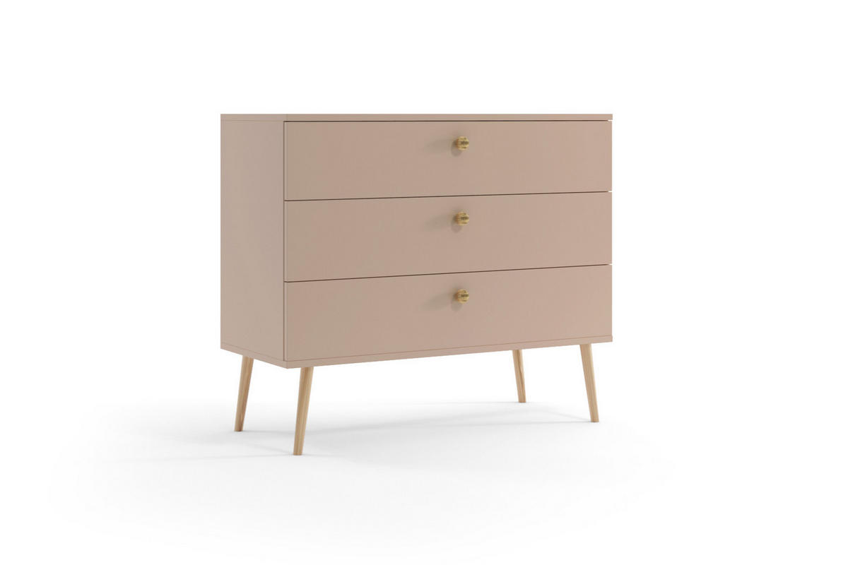 KOMMODE Schrank Kenure Macchiato - Cappuccino, Holzwerkstoff (41/85/100cm) - Fedve