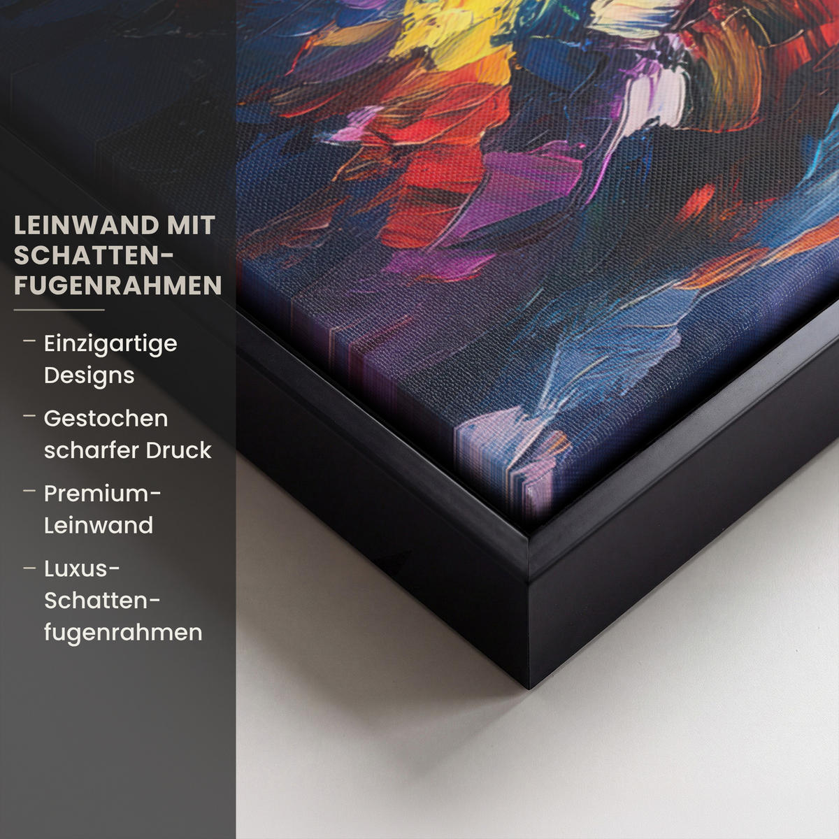 LEINWAND Bilder mit Rahmen - Weihnachtsbaum - Weihnachten - Abstrakt - Farbenfroh - 60x80 - Multicolor, Textil (60/80cm) - MuchoWow