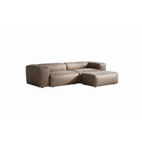 SOFA CELESTE Anthrazit Lederfaserstoff - Anthrazit/Schwarz, Leder/Kunststoff (302/72/114cm) - KAWOLA