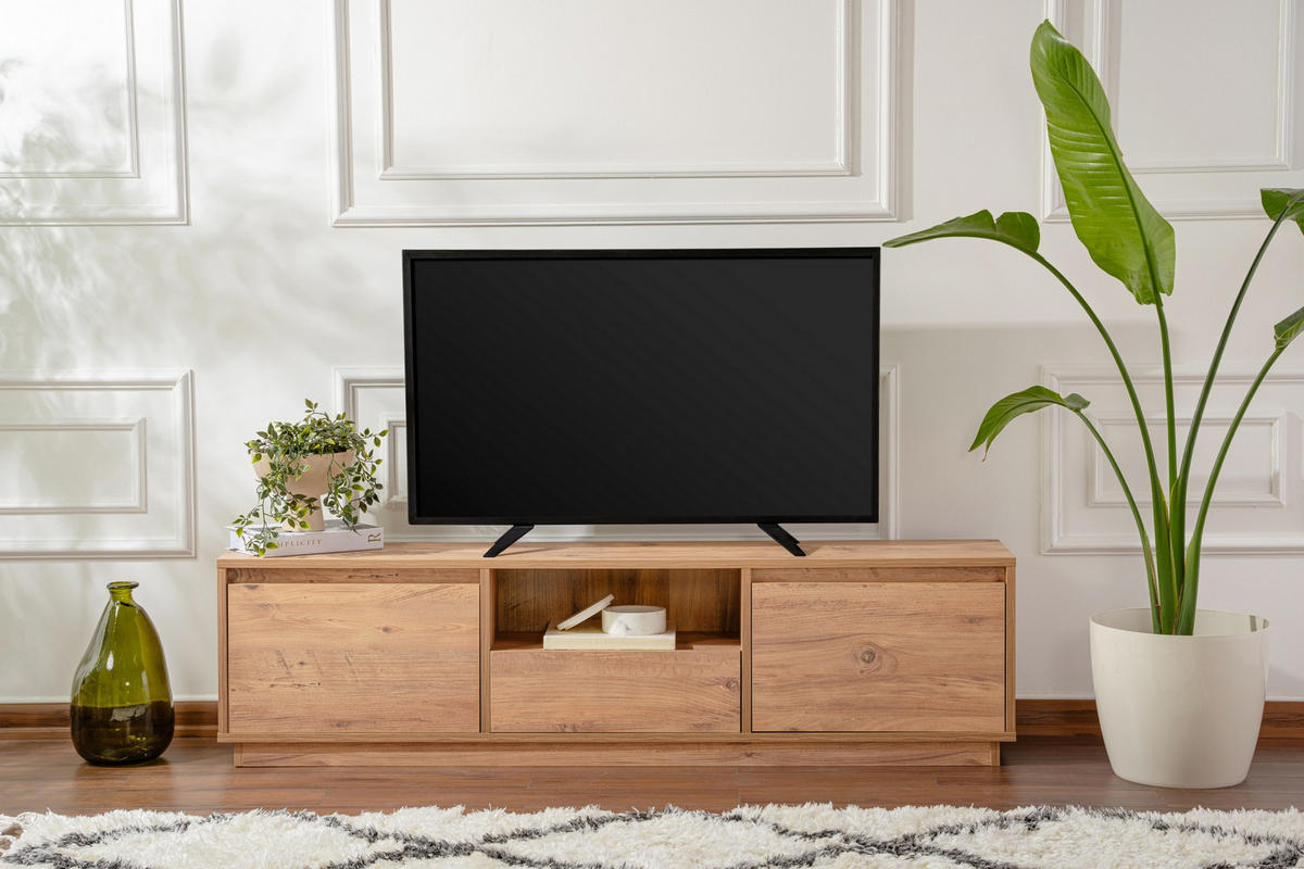 TV-MÖBEL Vanguard Kiefer Atlantik - Braun, Holz (160/42/29cm) - Habitat Garten