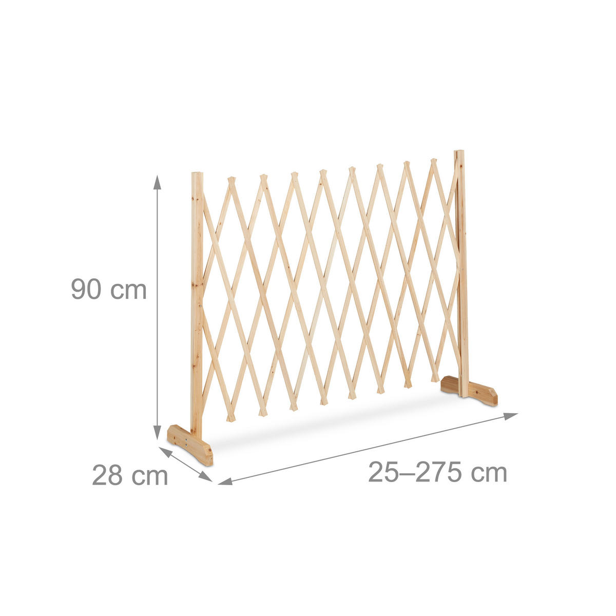 RANKGITTER - Hellbraun, Holz (275/90/28cm) - Relaxdays