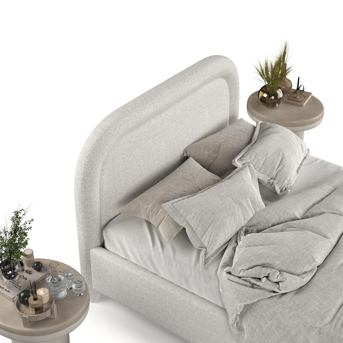 POLSTERBETT Zoya 180/200 cm Hellbeige im Riva Stoff - Beige/Naturfarben, Holz/Holzwerkstoff (180/200cm) - AltaBeds