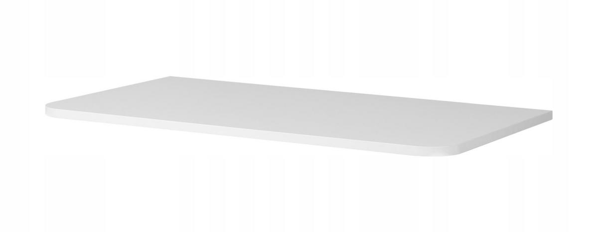 WASCHBECKENUNTERSCHRANK LINEA hängend geriffelt Weiß matt mit Waschtischplatte 80/48/44 cm - Weiß, Holzwerkstoff (80/48.4/43.7cm) - Rodan