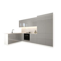 ECKKÜCHE 310 x 190 cm - Velmora KÜ-AS-005 - in Grau / Hochglanz - Grau, Holz (310/212/58cm) - ROYAL24_MARKT