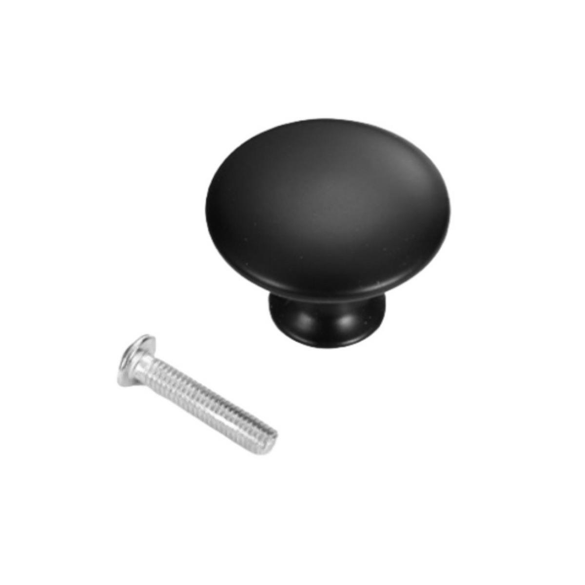 SCHRANKKNOPF 6er-Set Zinklegierung - Schwarz, Metall (2.1/2.9/2.9cm)