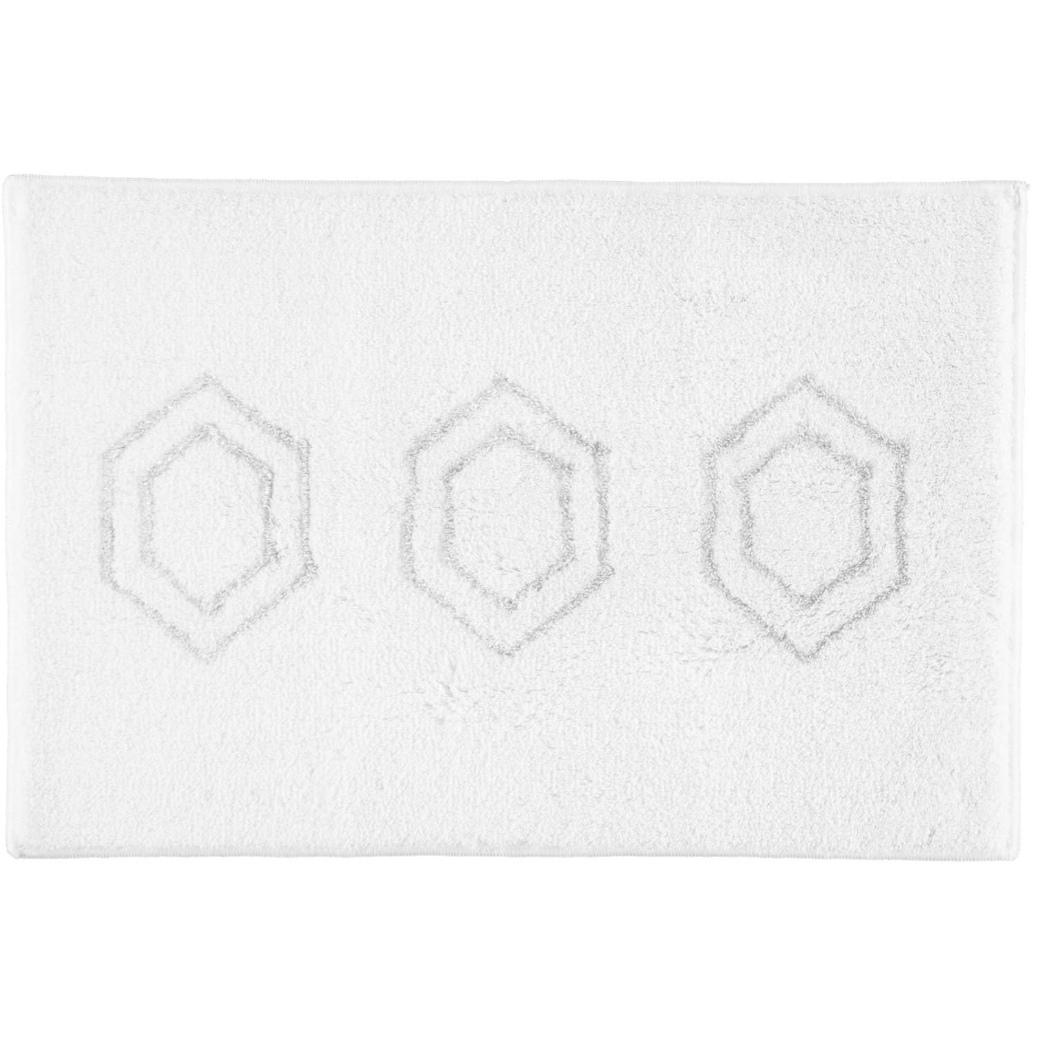 BADTEPPICH ELEGANCE WEISS-SILBERLUREX - 151 - Weiß, Textil (60/90cm) - Rhomtuft