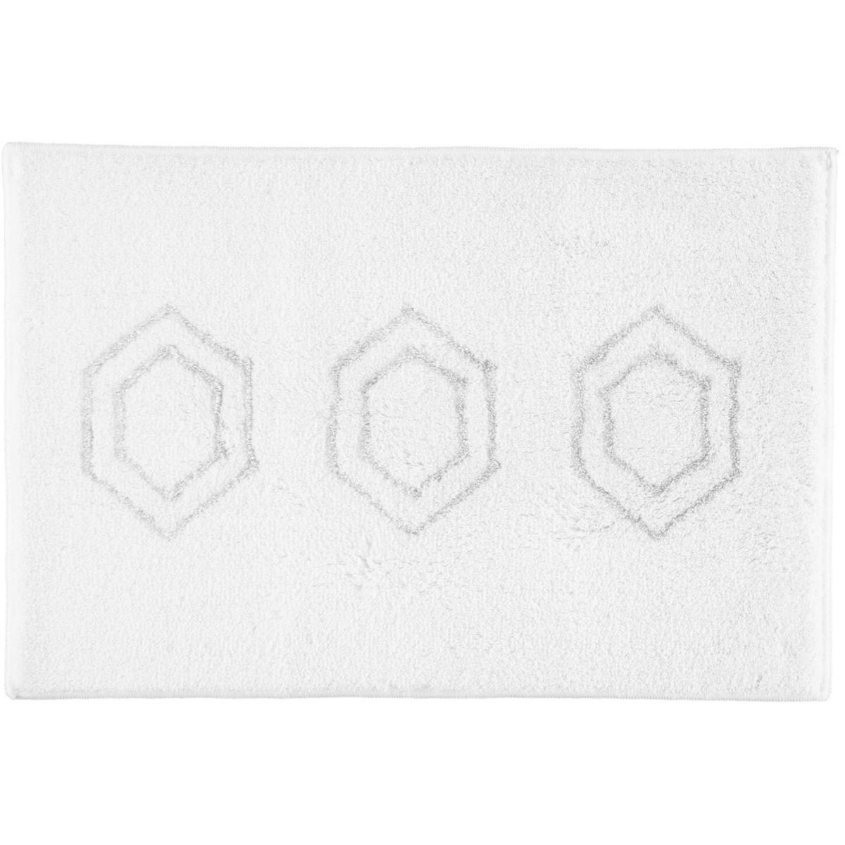 BADTEPPICH ELEGANCE WEISS-SILBERLUREX - 151 - Weiß, Textil (60/90cm) - Rhomtuft