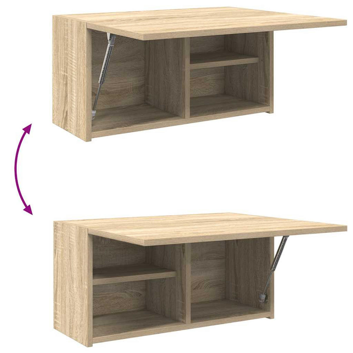 BAD-WANDSCHRANK Sonoma-Eiche 60/25/30 Cm Holzwerkstoff - Hellbraun, Holzwerkstoff (25/30/60cm) - vidaXL